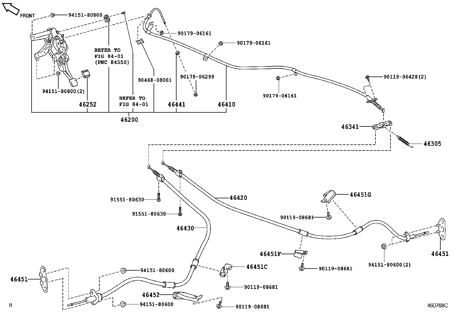 46451-50050 BRACKET, CABLE SUPPORT product image