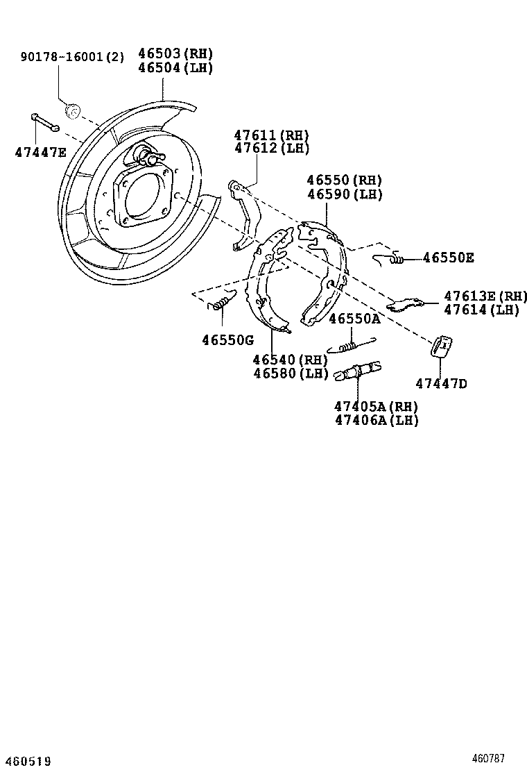 46411-42010 CLAMP(FOR PARKING BRAKE FRONT CABLE) product image