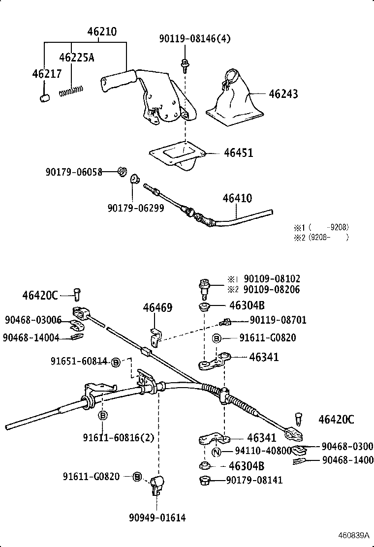 46451-60101 BRACKET, CABLE SUPPORT product image