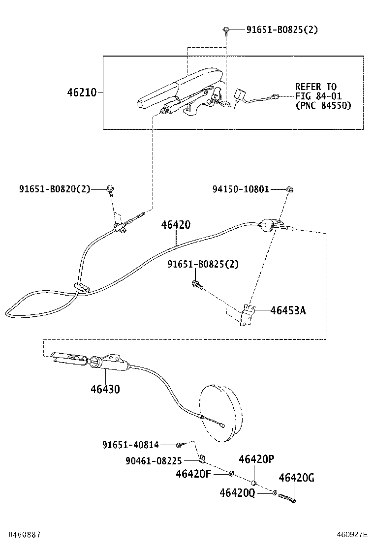 46420-37162 CABLE ASSY, PARKING BRAKE, NO.2 product image