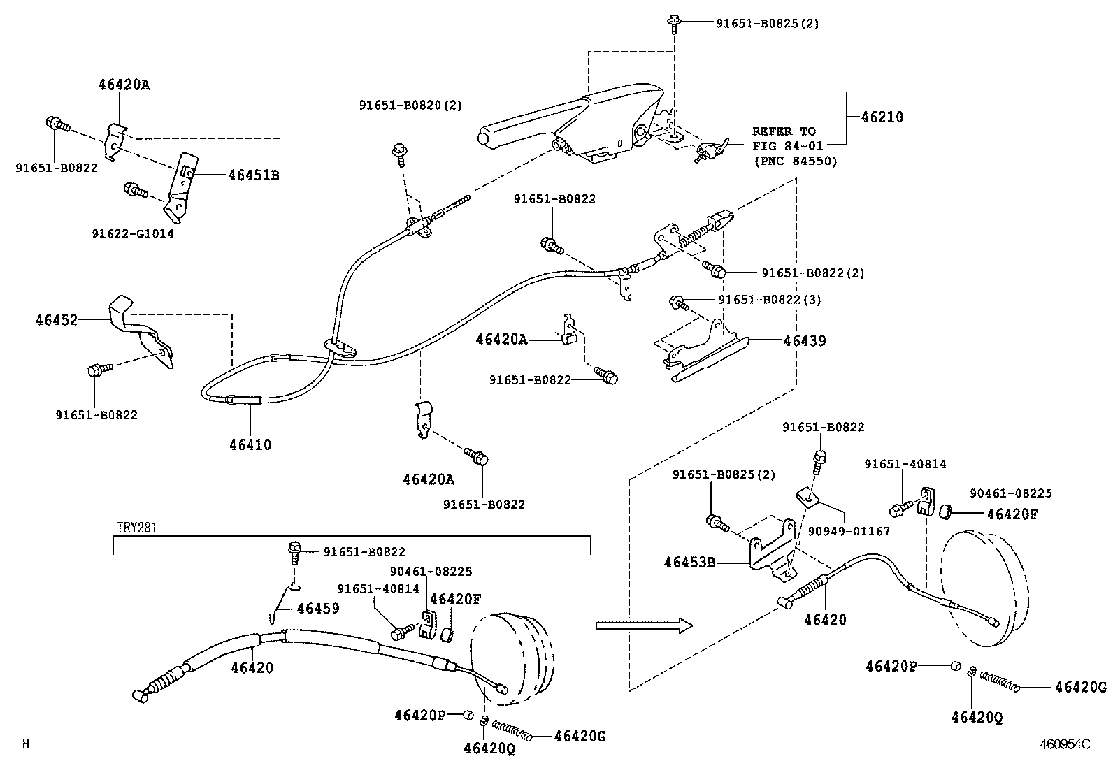 46408-25010 INSULATOR, PARKING BRAKE CABLE HEAT product image