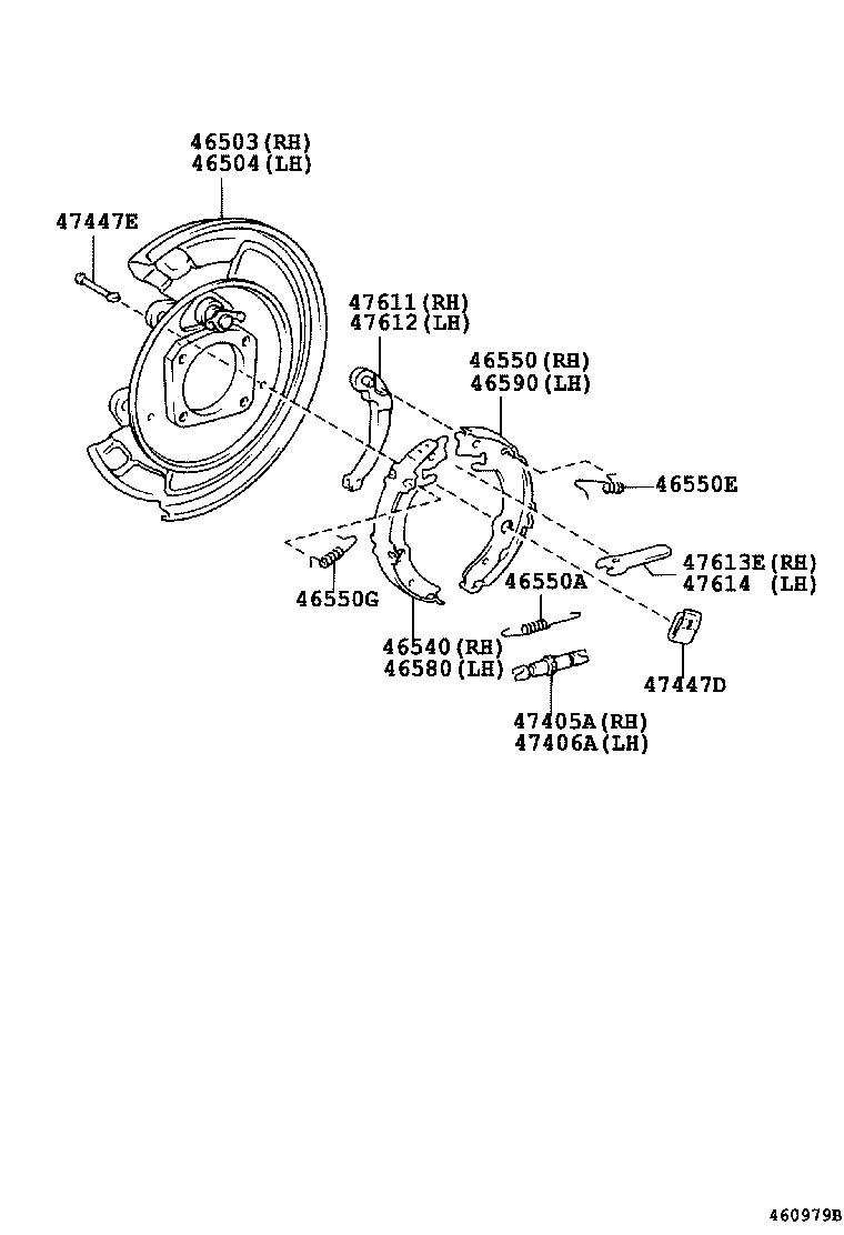 46410-02110 CABLE ASSY, PARKING BRAKE, NO.1 product image