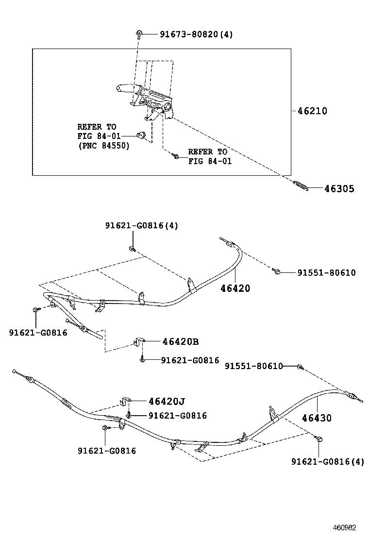 46451-60210 BRACKET, CABLE SUPPORT product image