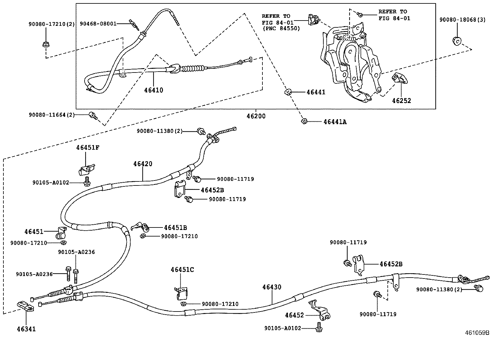46451-0E010 BRACKET, CABLE SUPPORT product image