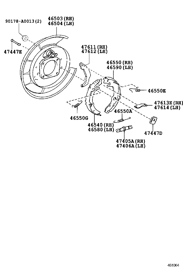 46430-0R012 CABLE ASSY, PARKING BRAKE, NO.3 product image