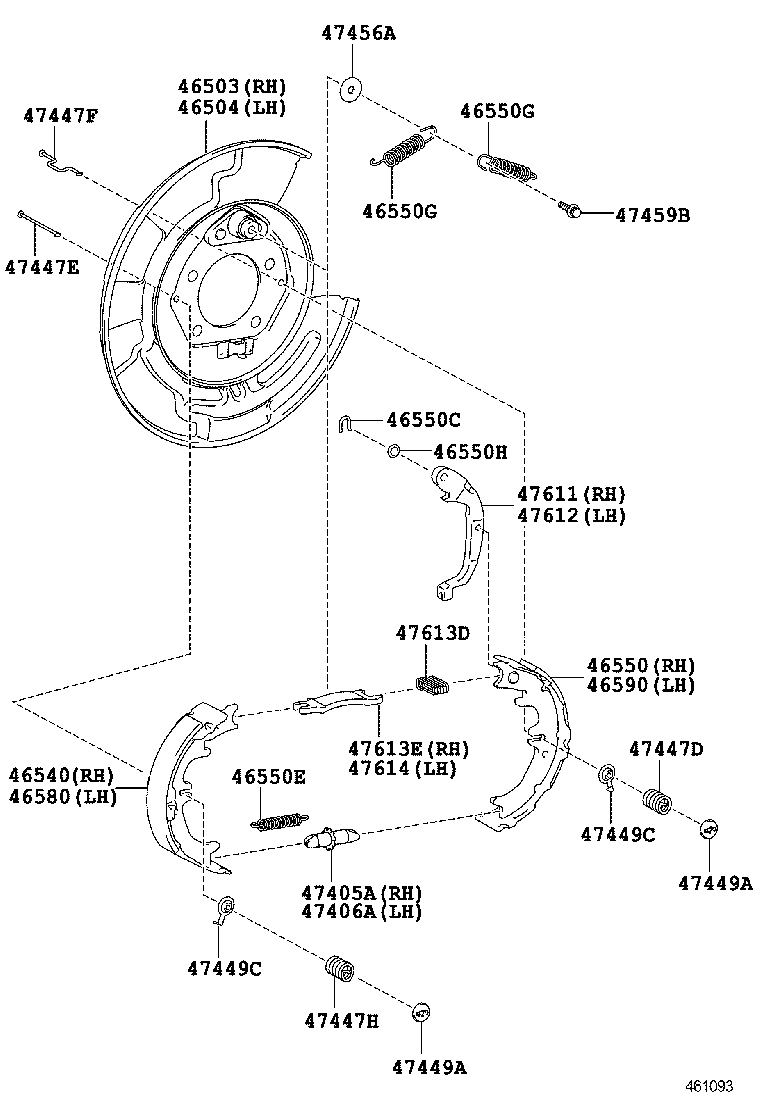 46559-0E030 PIN, SHOE HOLD DOWN SPRING, NO.2(FOR PARKING BRAKE) product image