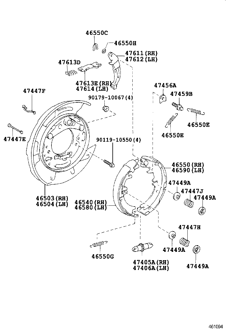 46305-40010 SPRING, PARKING BRAKE RETURN W/DAMPER product image