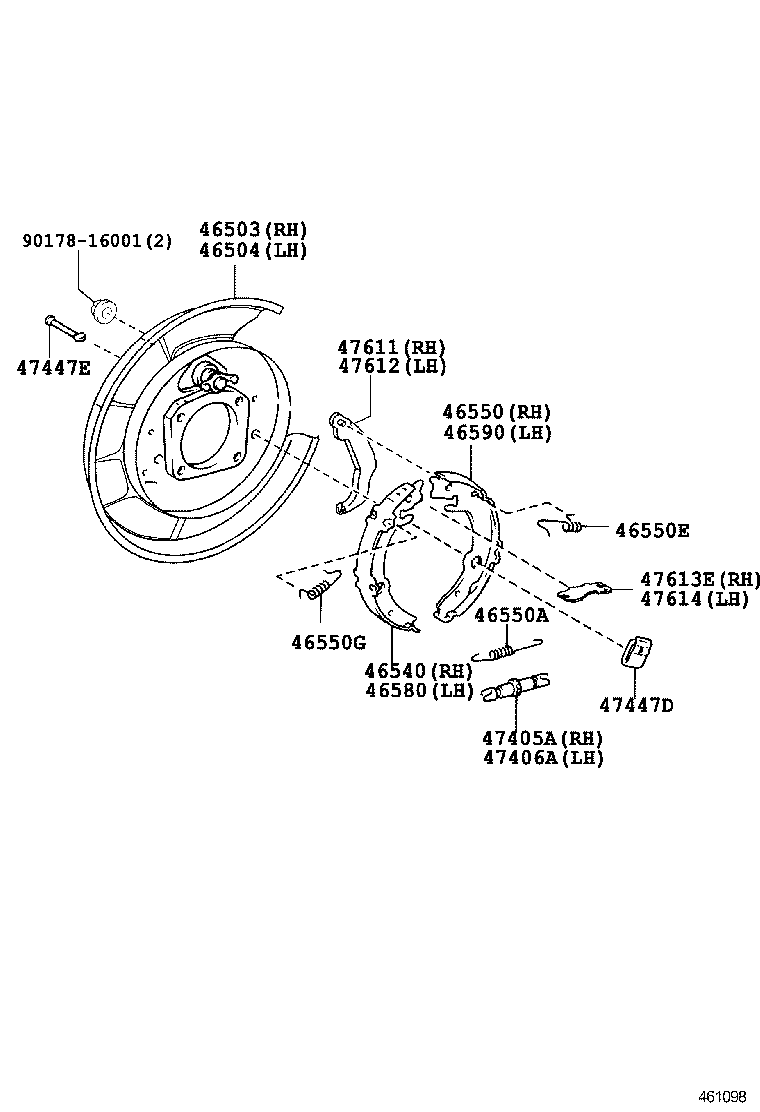 46200-75040 PEDAL ASSY, PARKING BRAKE CONTROL product image