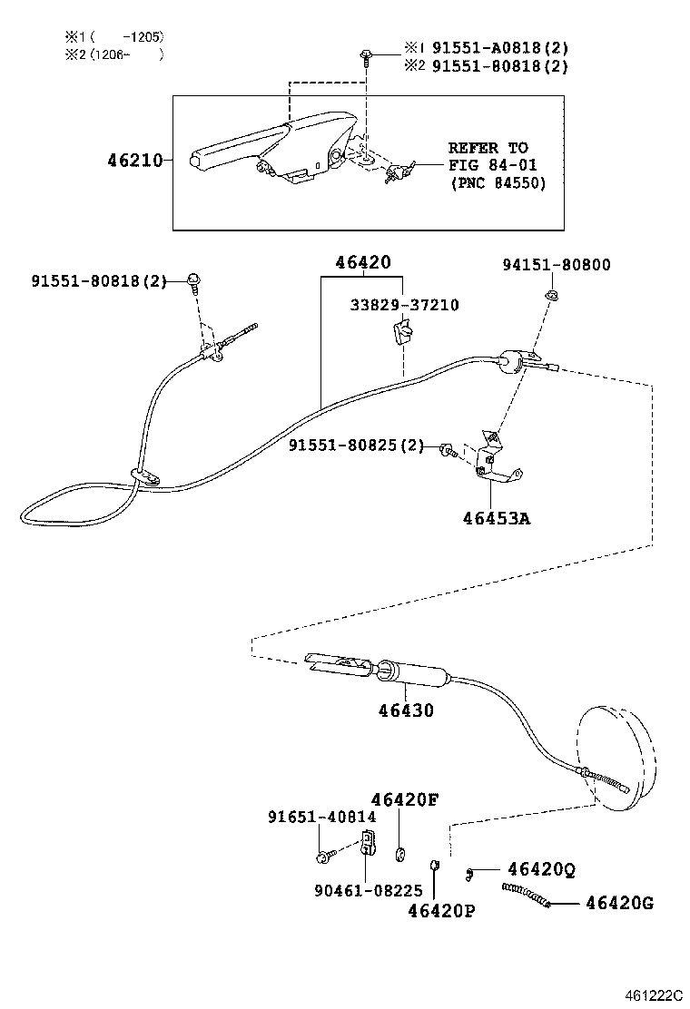 46420-37D90 CABLE ASSY, PARKING BRAKE, NO.2 product image