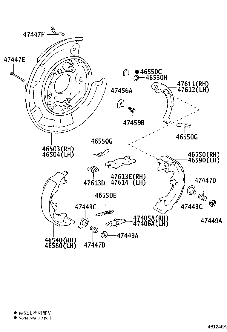 46200-06140 PEDAL ASSY, PARKING BRAKE CONTROL product image