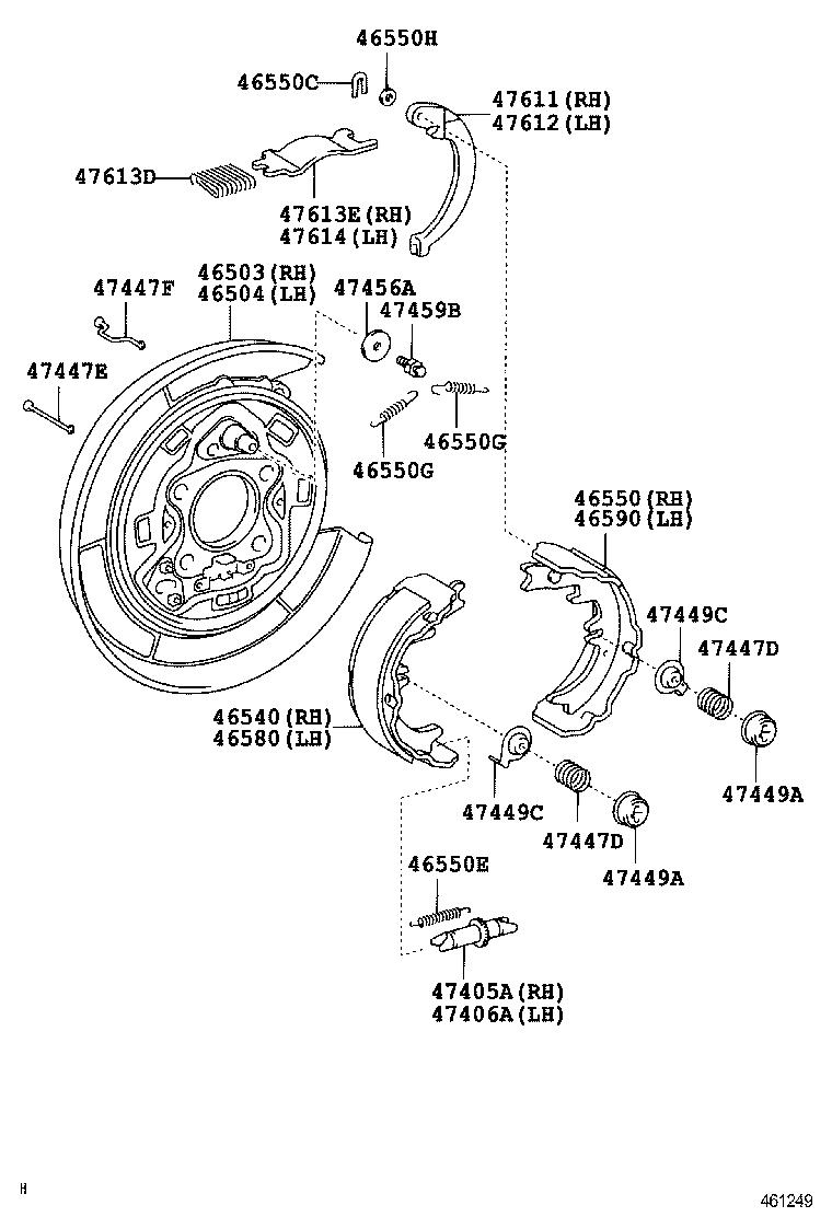 46201-06210 PEDAL SUB-ASSY, PARKING BRAKE product image