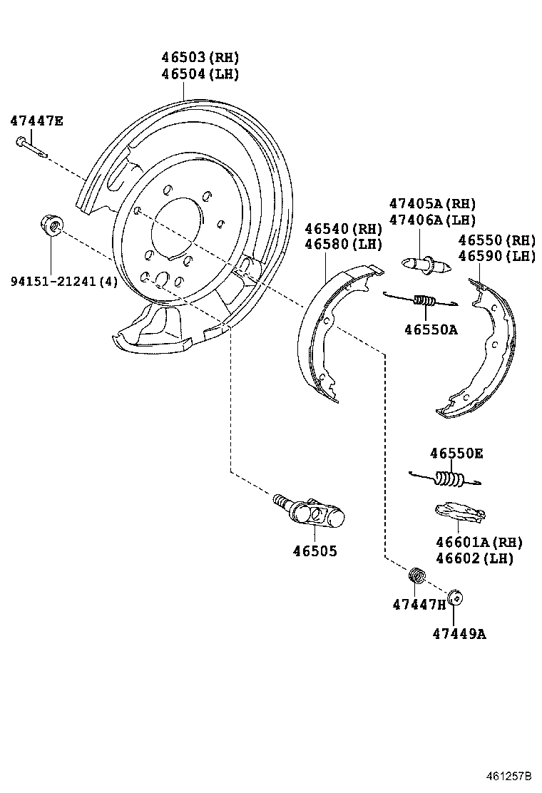 46451-30240 BRACKET, PARKING BRAKE CABLE SUPPORT product image