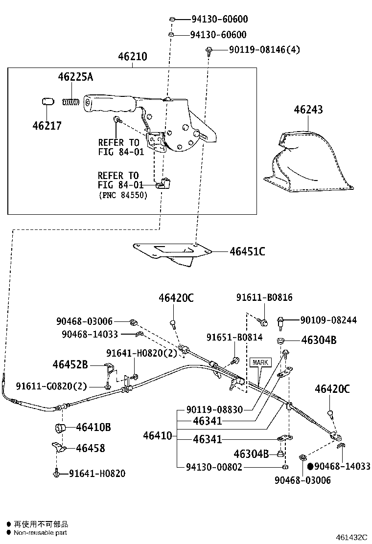 46452-60140 BRACKET, CABLE SUPPORT, NO.2 product image
