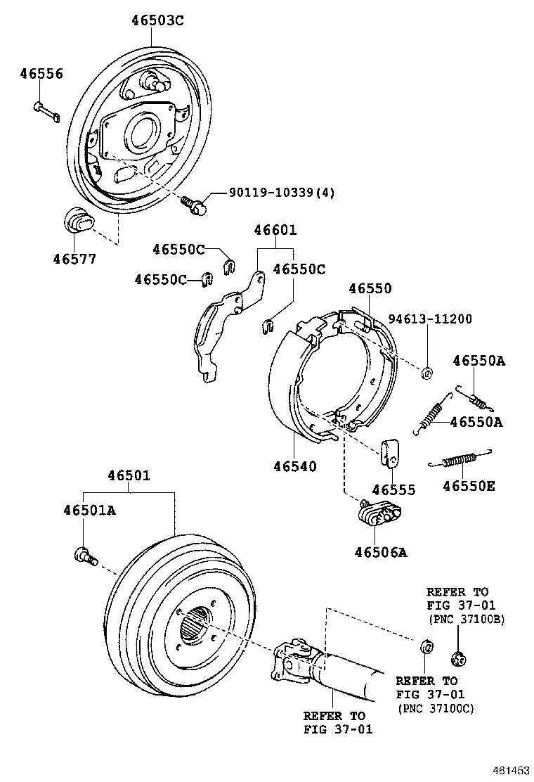 46464-36030 PLATE, CABLE CLAMP SUPPORT product image