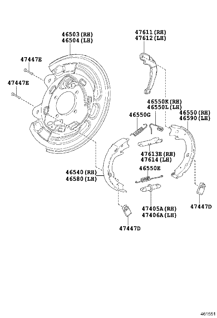 47447-0D050 PIN, SHOE HOLD DOWN SPRING, NO.1(FOR PARKING BRAKE) product image