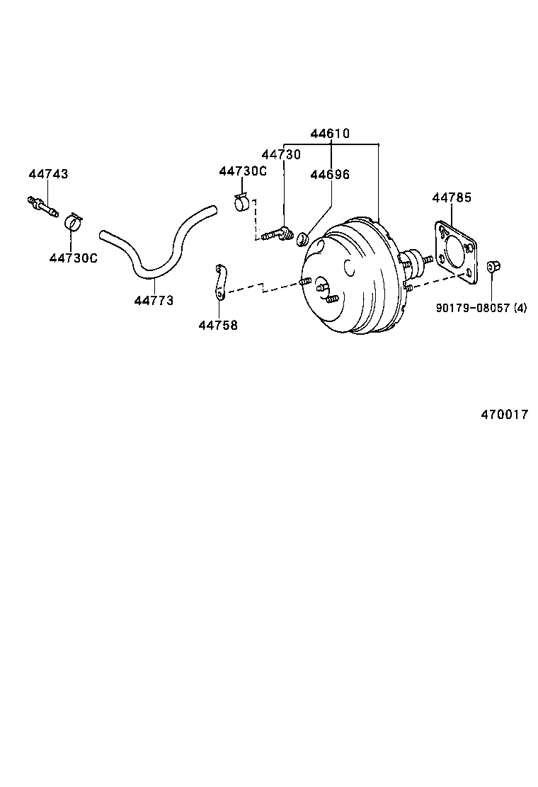 44610-60880 BOOSTER ASSY, BRAKE product image