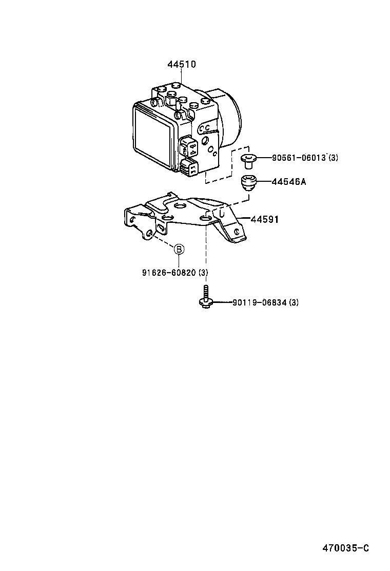 44050-44040 ACTUATOR ASSY, BRAKE product image