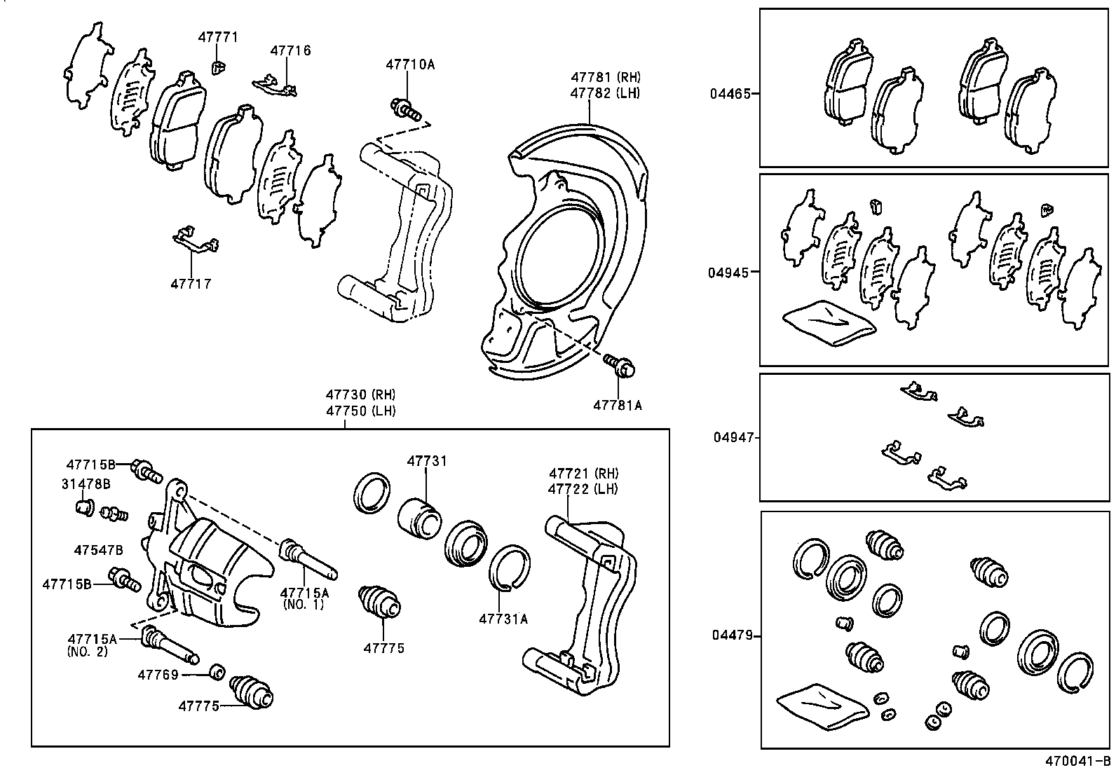 04465-33210 PAD KIT, DISC BRAKE, FRONT product image