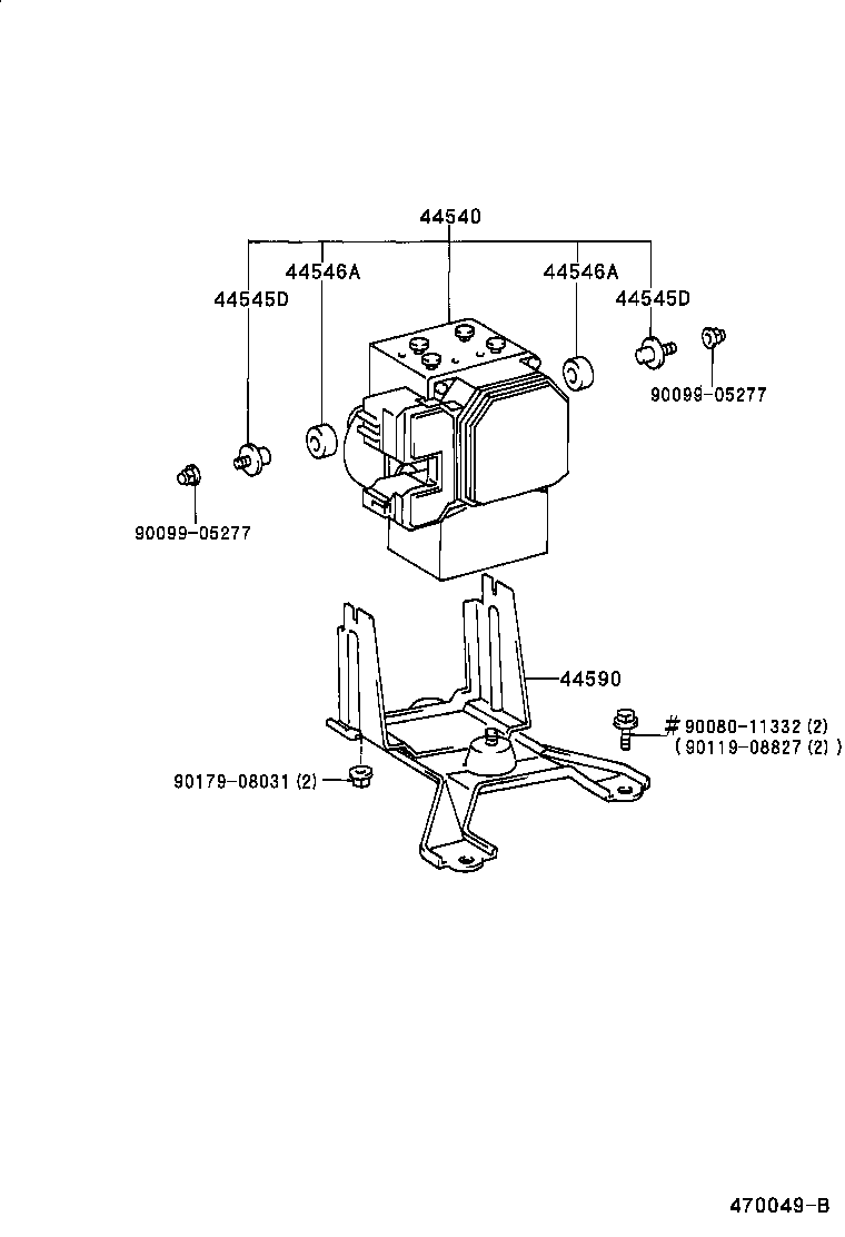 44510-07010 ACTUATOR ASSY, BRAKE product image