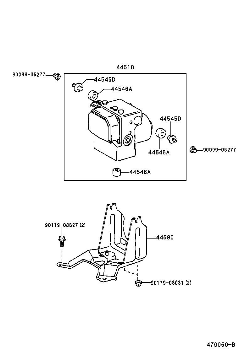44540-33010 ACTUATOR ASSY, ABS & TRACTION product image