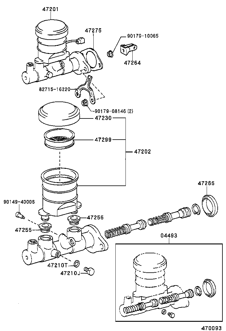 47220-10010 RESERVOIR SUB-ASSY, BRAKE MASTER CYLINDER product image