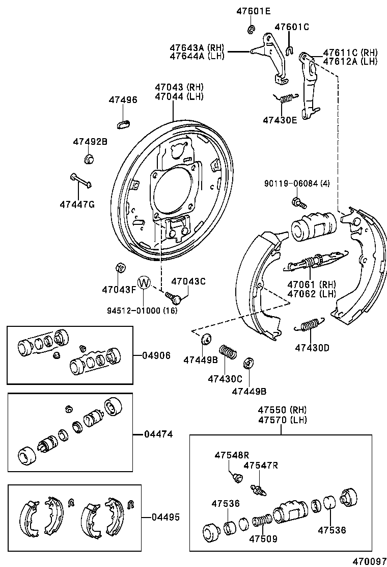 04495-26180 SHOE KIT, REAR BRAKE product image