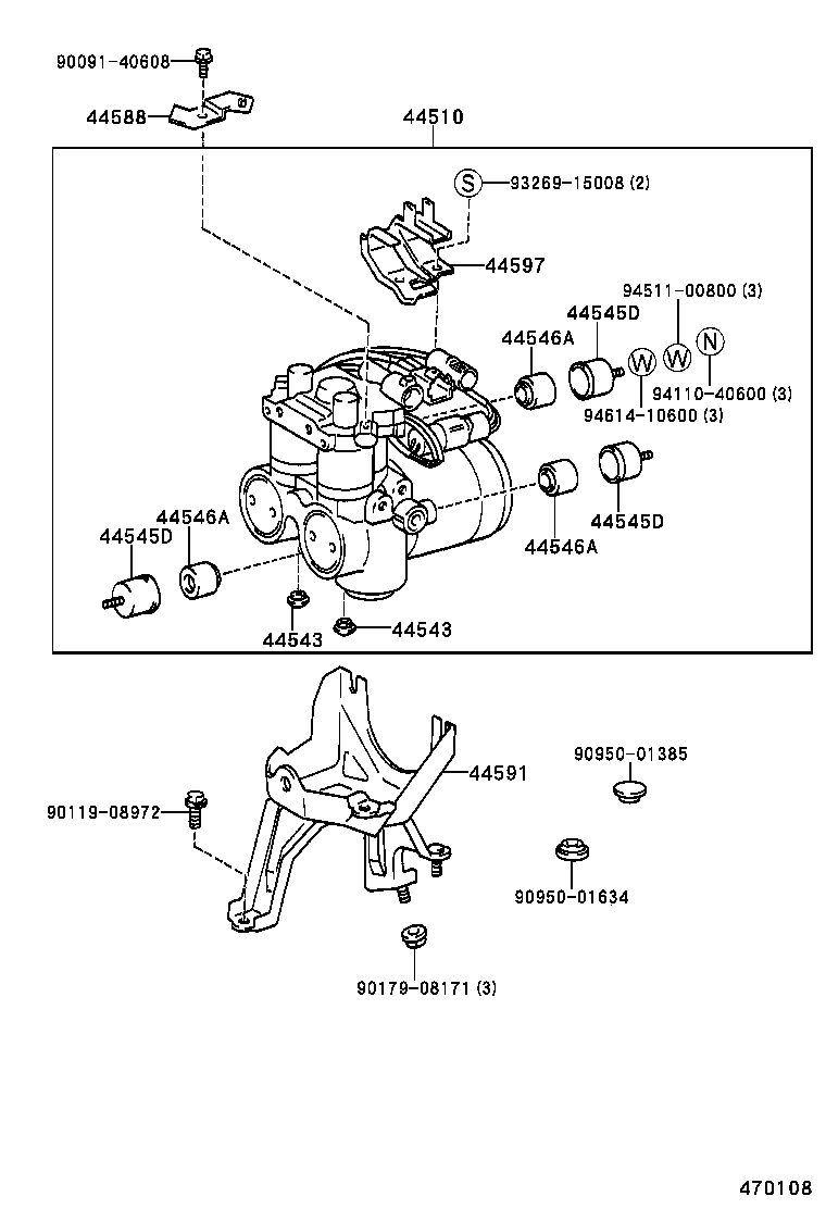 44589-24010 WAY, NO.1(FOR BRAKE ACTUATOR) product image