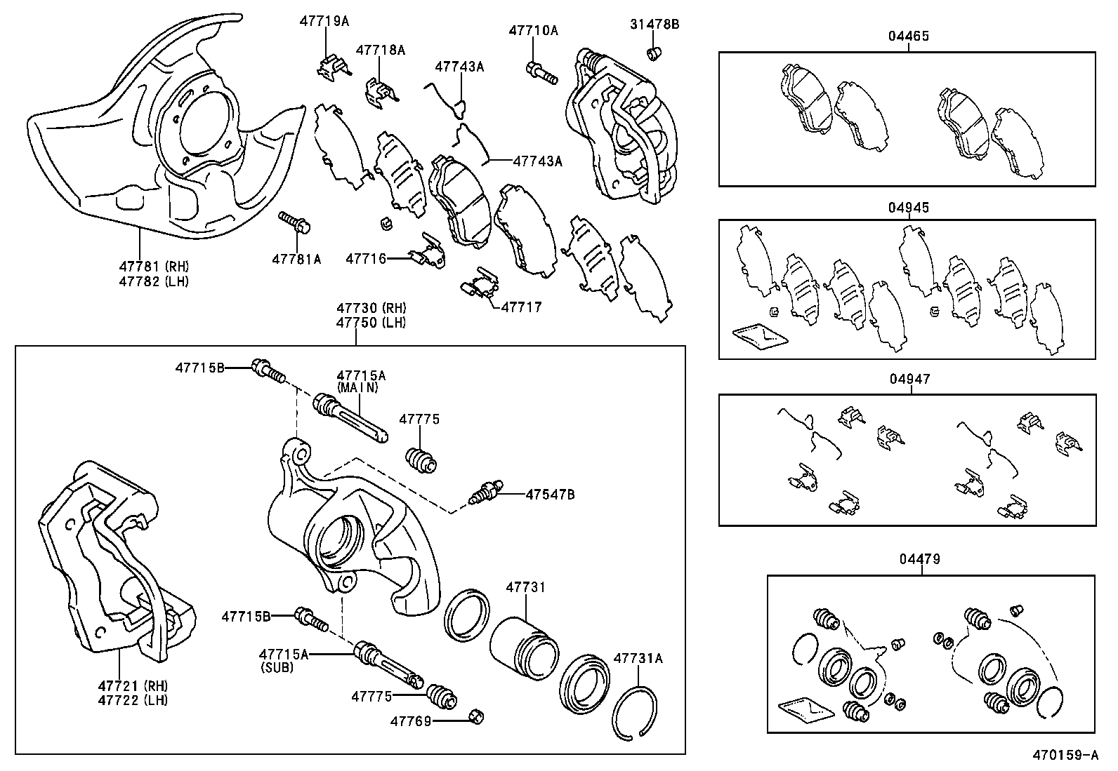 04465-22300 PAD KIT, DISC BRAKE, FRONT product image