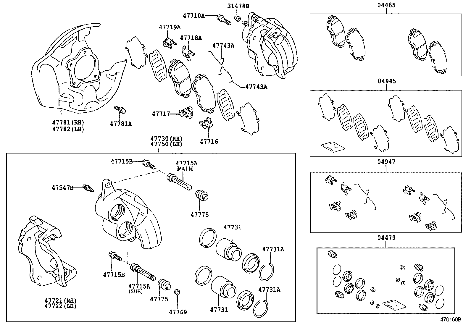04465-22300 PAD KIT, DISC BRAKE, FRONT product image