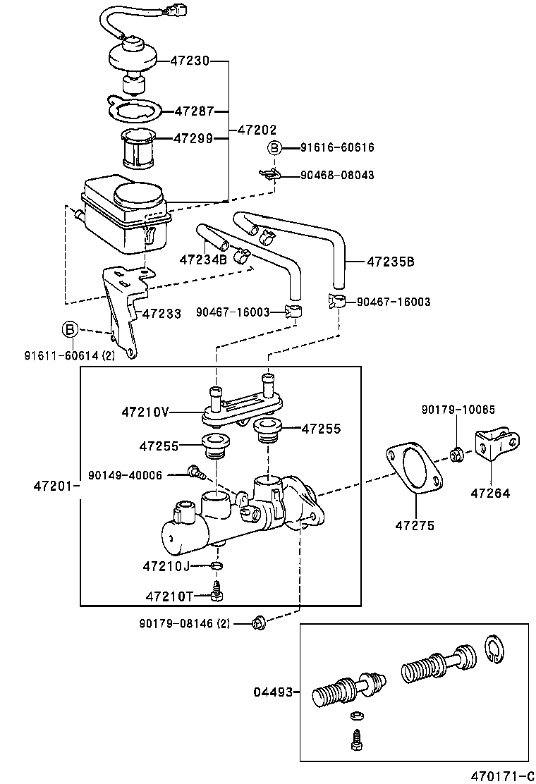 47220-44020 RESERVOIR SUB-ASSY, BRAKE MASTER CYLINDER product image