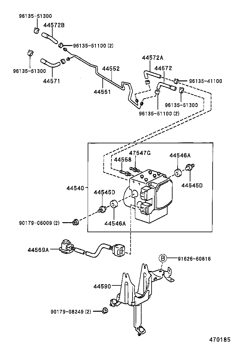 44590-22040 BRACKET ASSY, BRAKE ACTUATOR product image