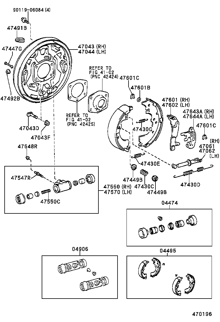 04495-28160 SHOE KIT, REAR BRAKE product image