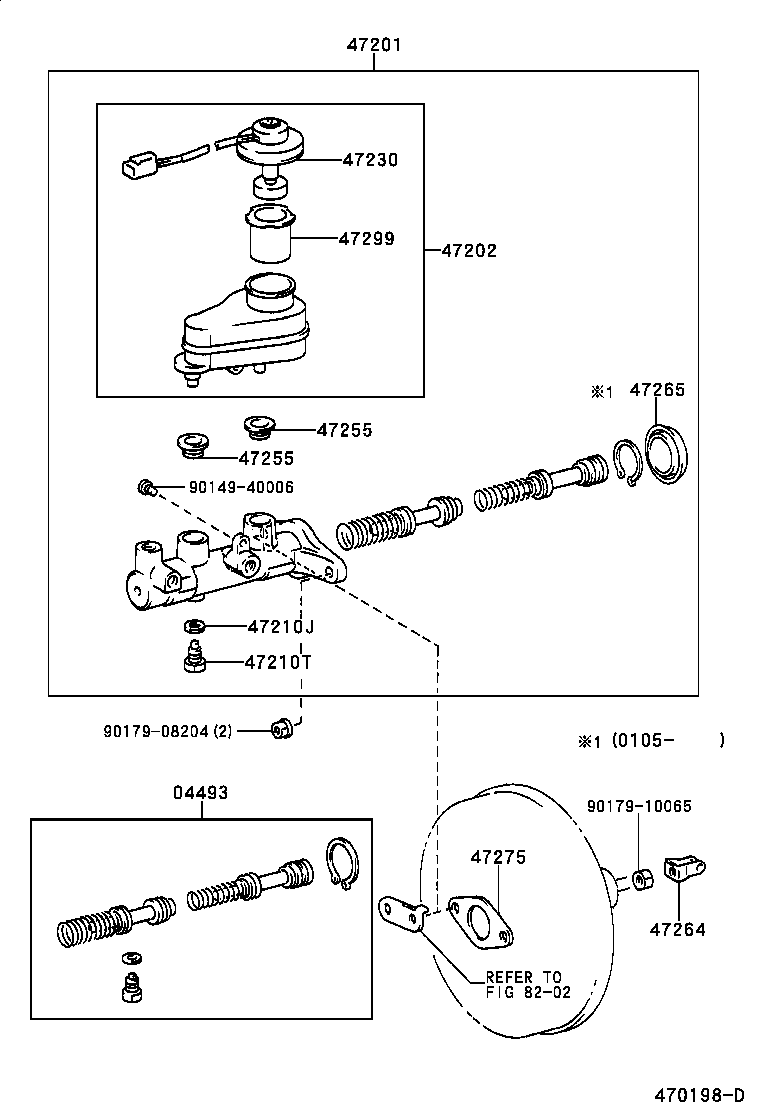 47201-38042 CYLINDER SUB-ASSY, BRAKE MASTER product image