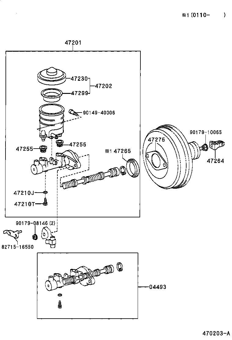 47275-04010 GASKET, BRAKE MASTER CYLINDER product image