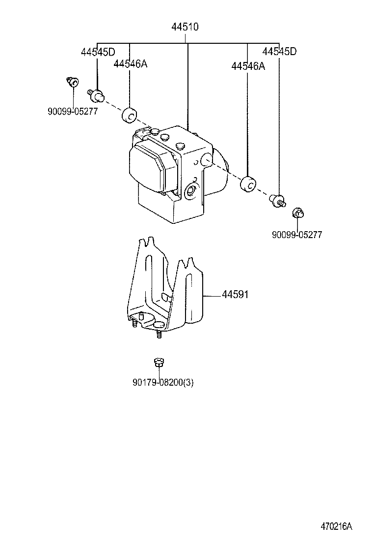 44510-28070 ACTUATOR ASSY, BRAKE product image