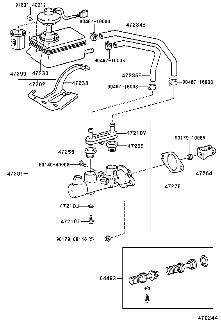 47220-13030 RESERVOIR SUB-ASSY, BRAKE MASTER CYLINDER product image