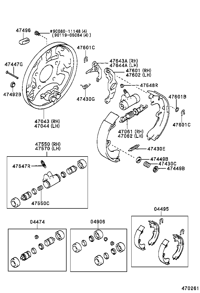 47550-20150 CYLINDER ASSY, REAR WHEEL BRAKE(FOR RH, FRONT OR UPPER) product image
