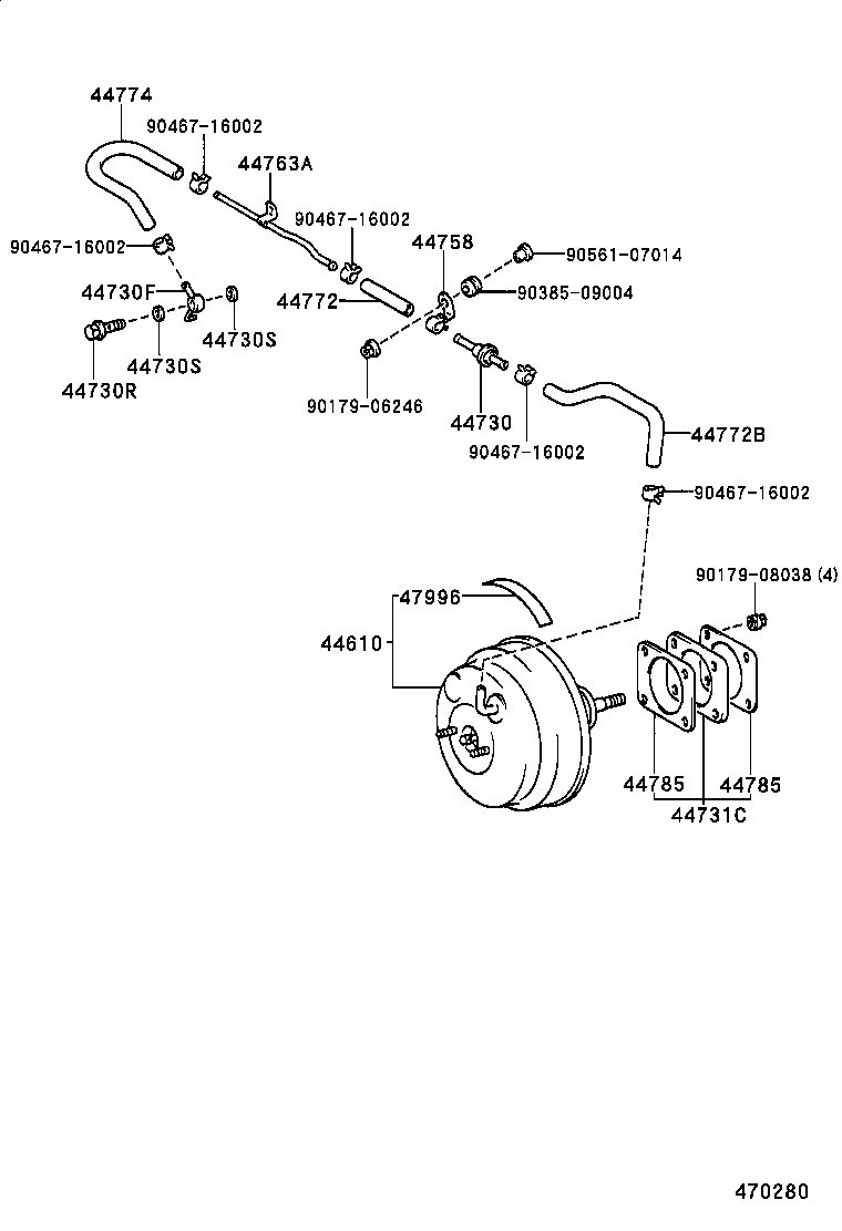44610-50191 BOOSTER ASSY, BRAKE product image