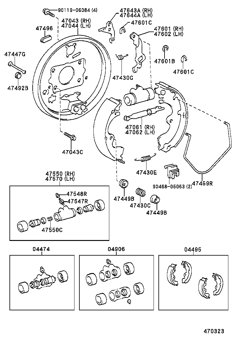 04474-63020 CYLINDER KIT, REAR WHEEL product image
