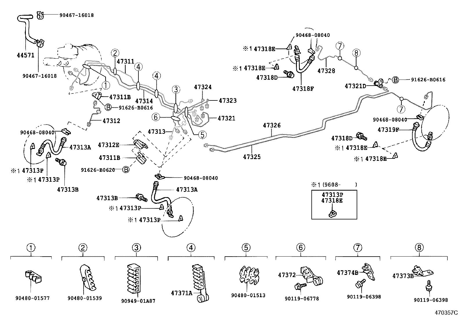 44590-30050 BRACKET ASSY, BRAKE ACTUATOR product image