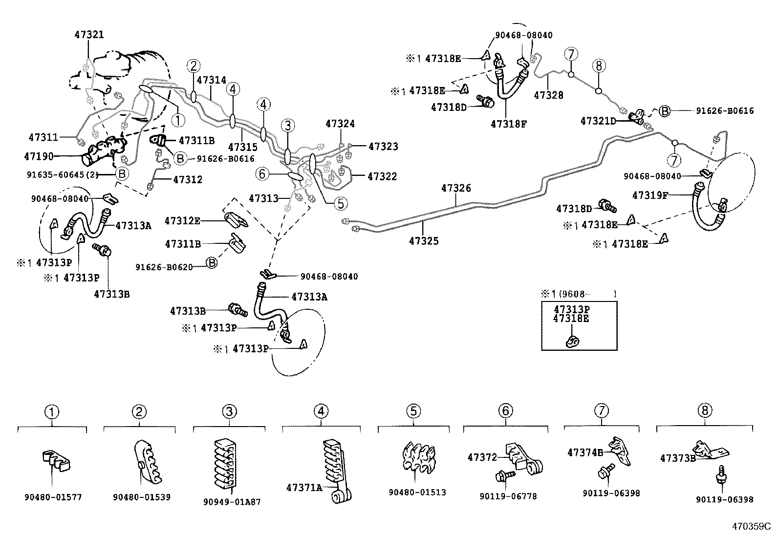 44590-30050 BRACKET ASSY, BRAKE ACTUATOR product image
