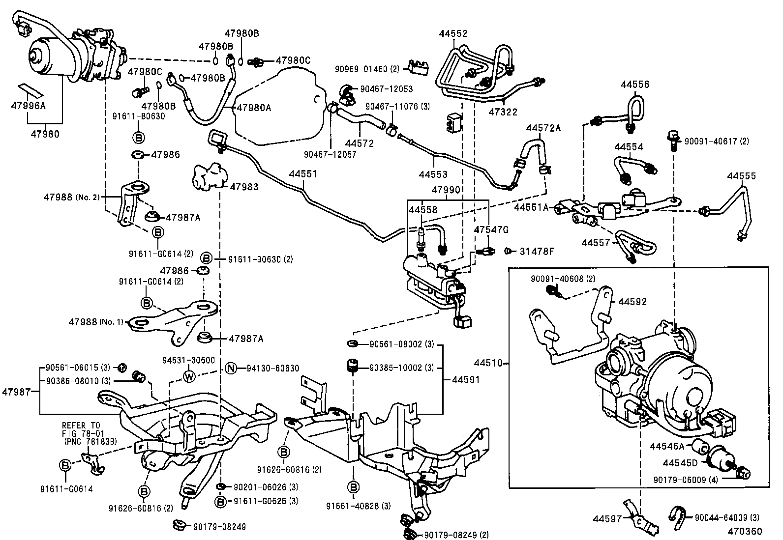 44590-30050 BRACKET ASSY, BRAKE ACTUATOR product image