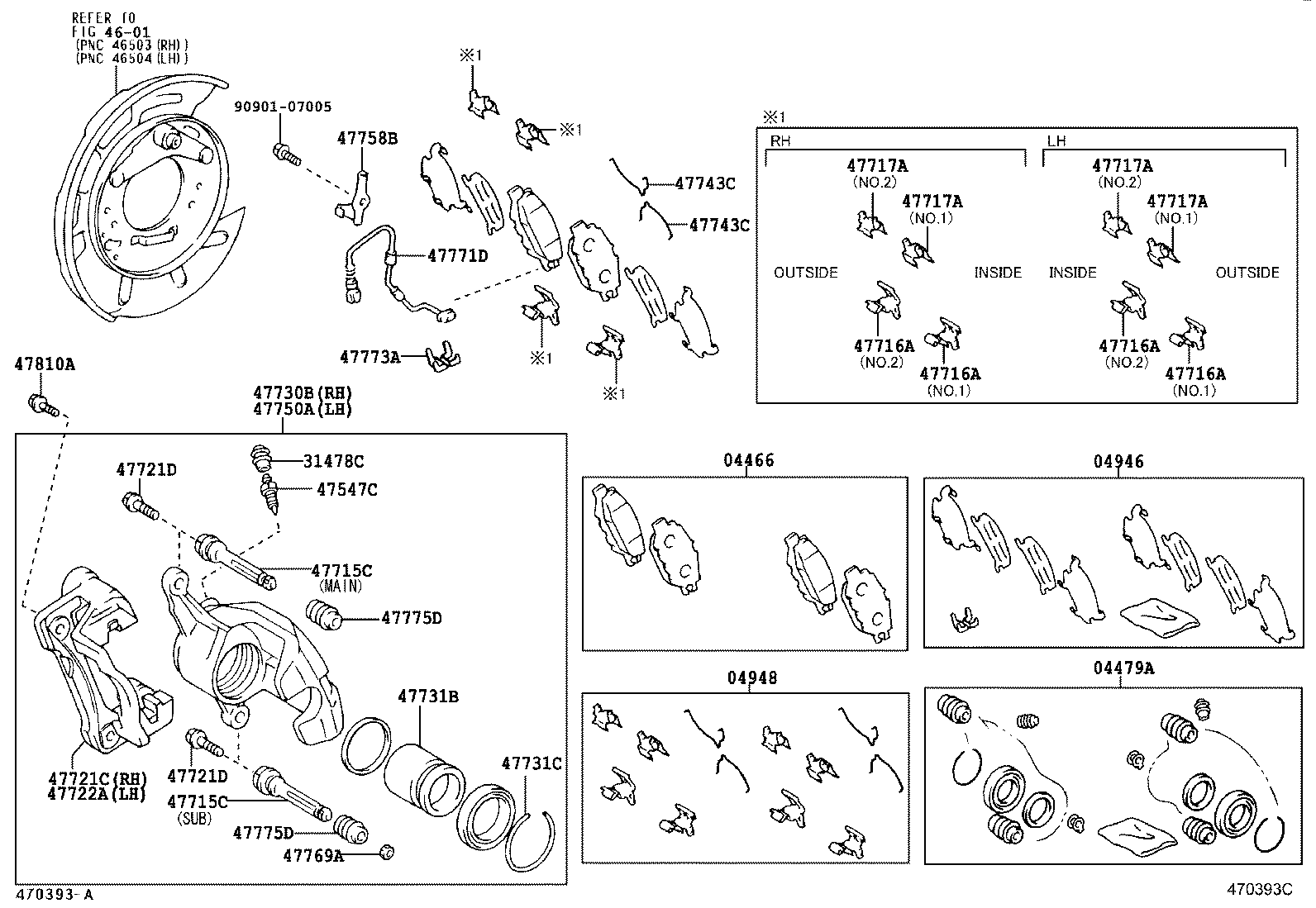 04479-50102 CYLINDER KIT, DISC BRAKE, REAR product image