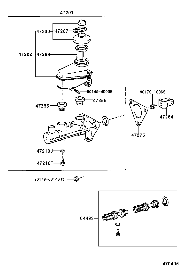 47220-12100 RESERVOIR SUB-ASSY, BRAKE MASTER CYLINDER product image