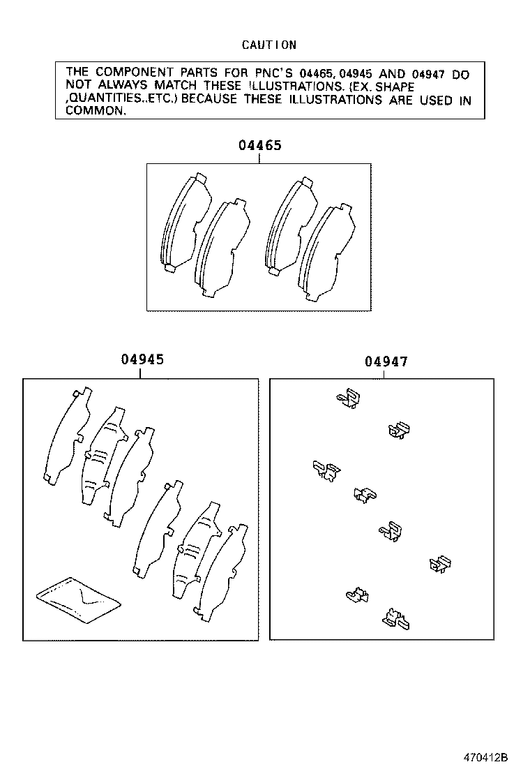 04465-26320 PAD KIT, DISC BRAKE, FRONT product image