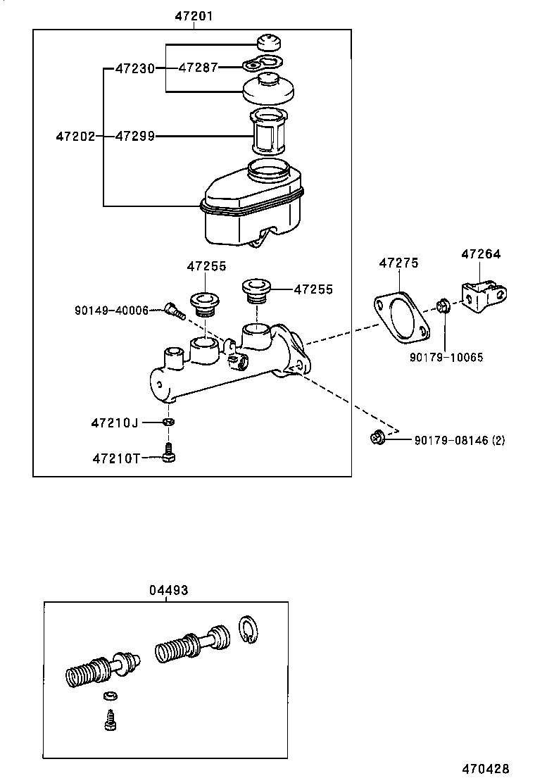 47220-12100 RESERVOIR SUB-ASSY, BRAKE MASTER CYLINDER product image