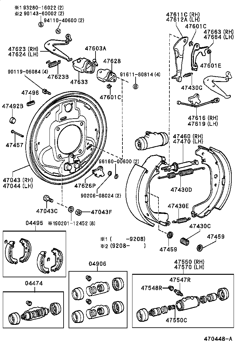 47044-60040 PLATE SUB-ASSY, BRAKE BACKING, REAR LH product image