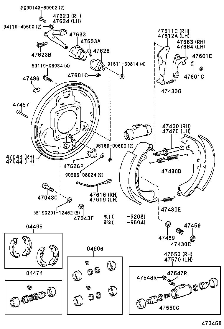 47044-60040 PLATE SUB-ASSY, BRAKE BACKING, REAR LH product image