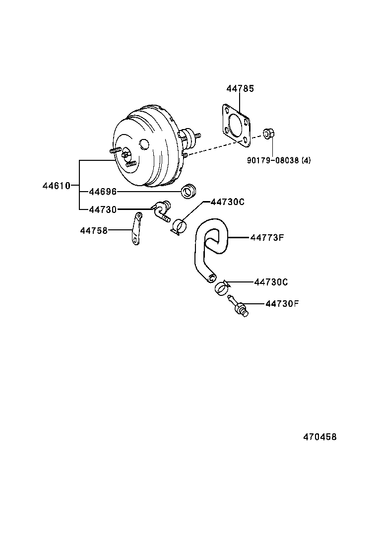 44772-42010 HOSE, CHECK VALVE TO BRAKE BOOSTER product image