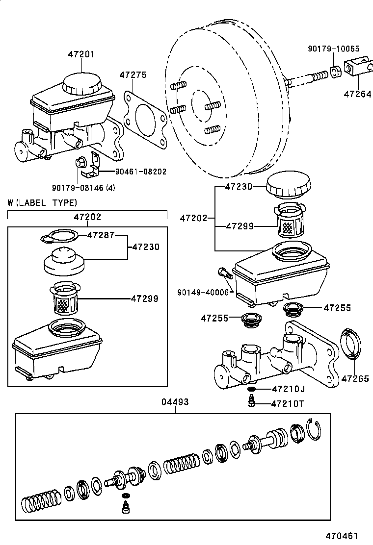 47202-60180 RESERVOIR SUB-ASSY, BRAKE MASTER CYLINDER product image